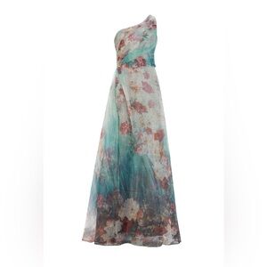 Rene Ruiz One-Shoulder Floral Print Gown (LIKE NEW)